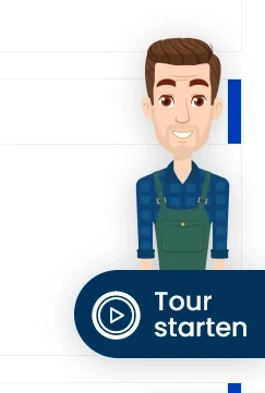 ZMP Tour-Guide "Georg" als animiertes, angedocktes Element auf der Website