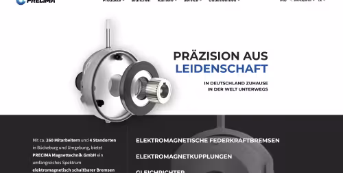 Precima.de Startseite in der Desktop-Darstellung