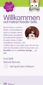 steffi-kreativ.de Startseite Smartphone